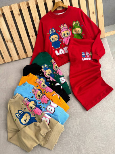 کراپ شلوار LABUBU