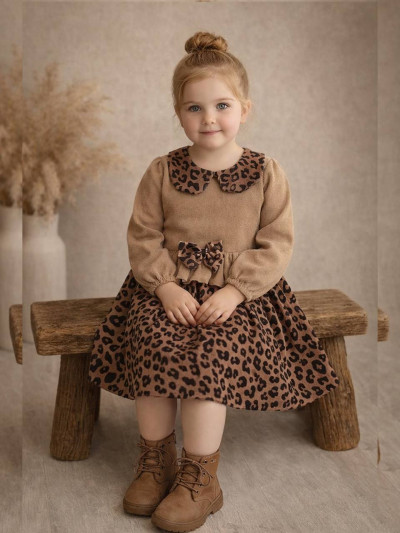 پیراهن پاپیون پلنگی